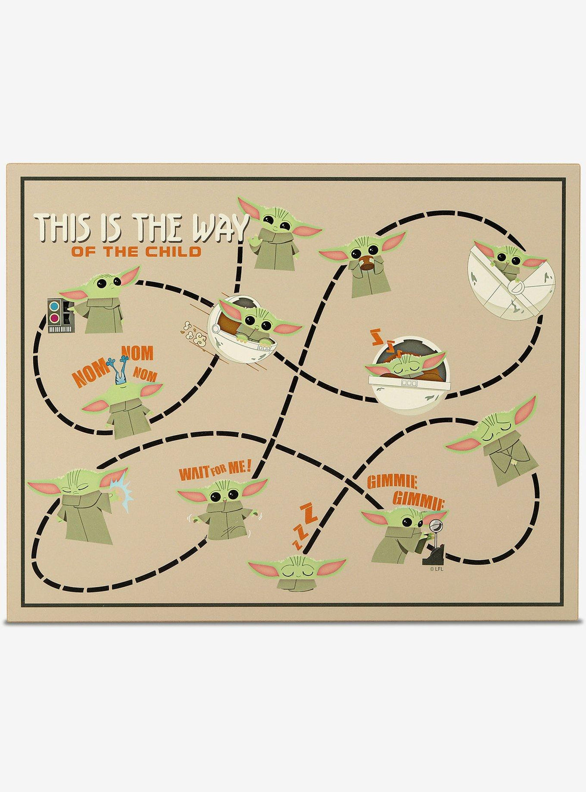 Cuadro de pared Star Wars: The Mandalorian con Grogu
