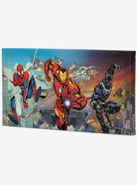 Decoración mural Marvel: Spider-Man, Iron Man y Black Panther