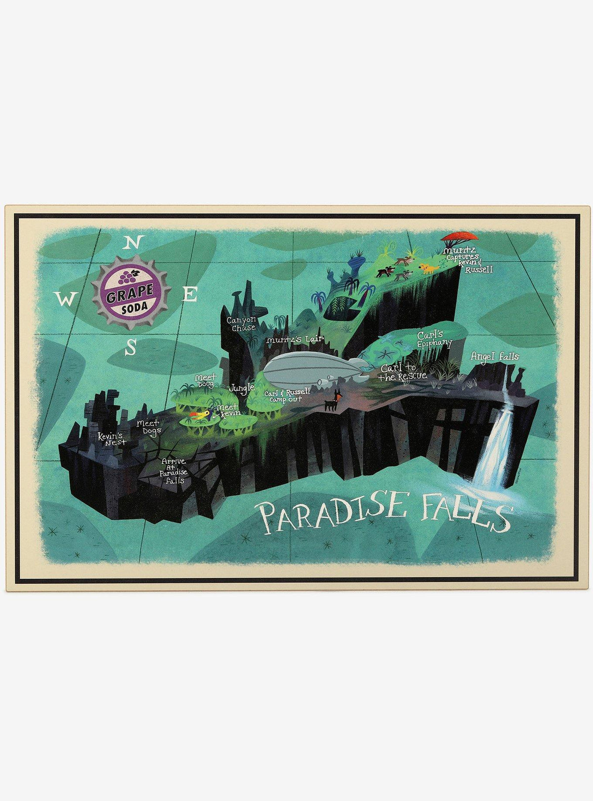 Mapa de Up de Disney Pixar para decorar la pared