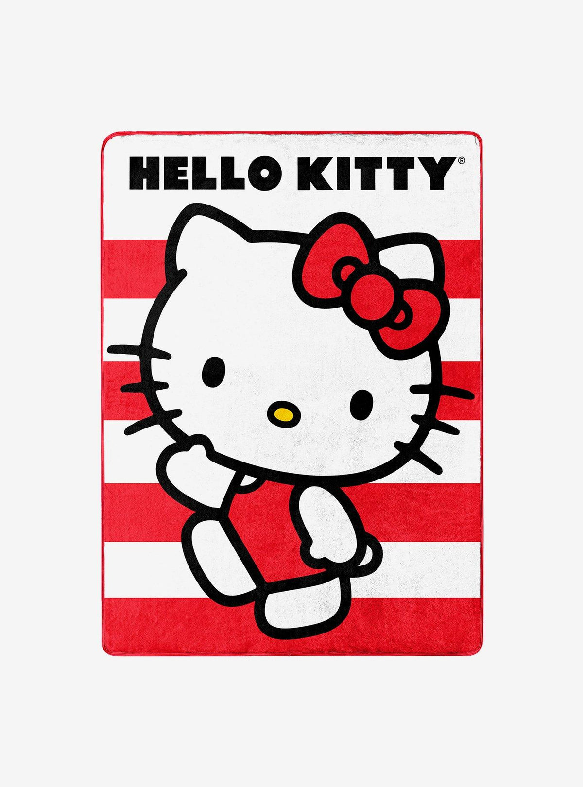 Manta de tacto sedoso Hello Kitty con rayas