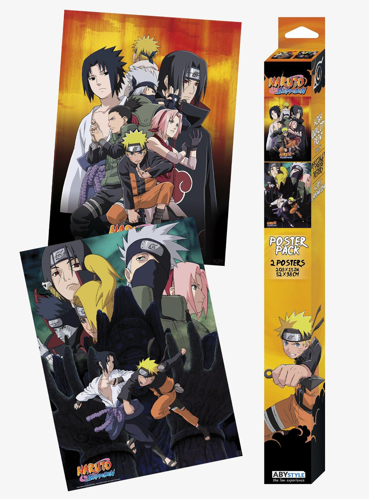 Naruto Shippuden: set de 2 pósteres en caja