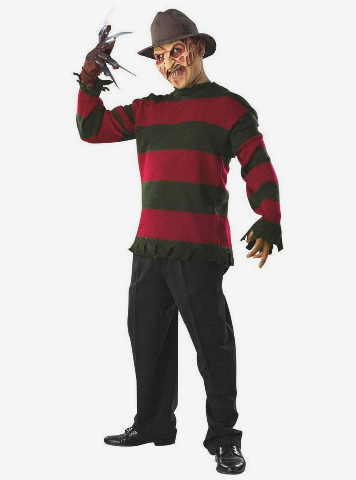 Disfraz de Freddy de A Nightmare on Elm Street con máscara