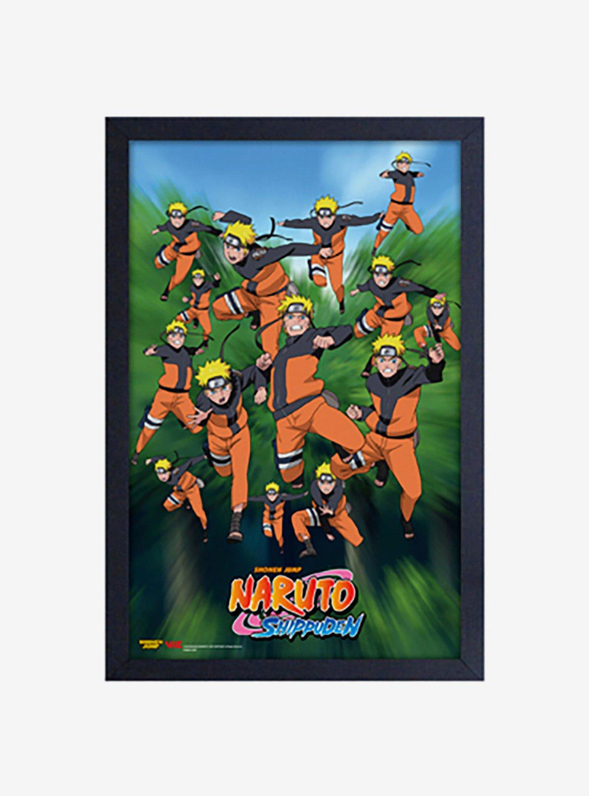 Cuadro enmarcado Naruto: Clones Up