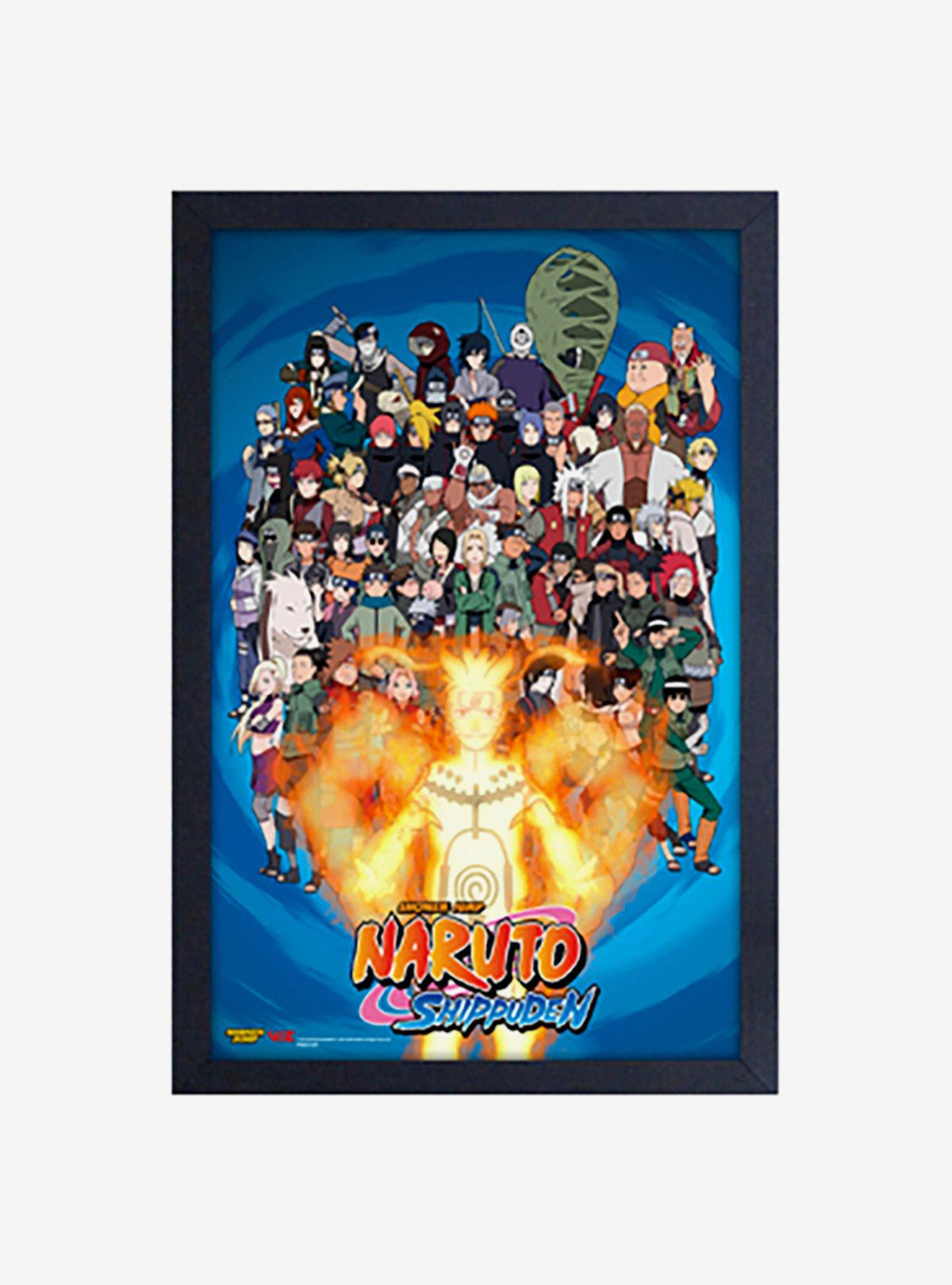 Cuadro enmarcado de Naruto con grupo de personajes