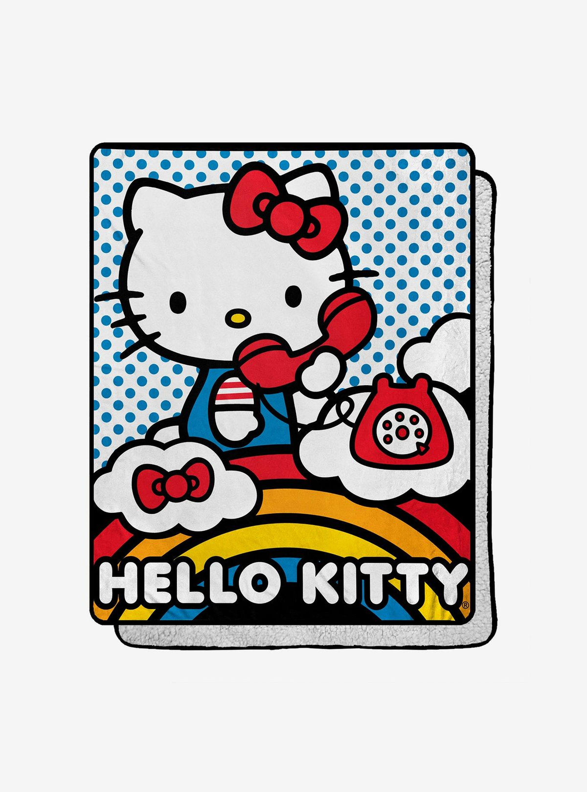 Manta Hello Kitty al teléfono