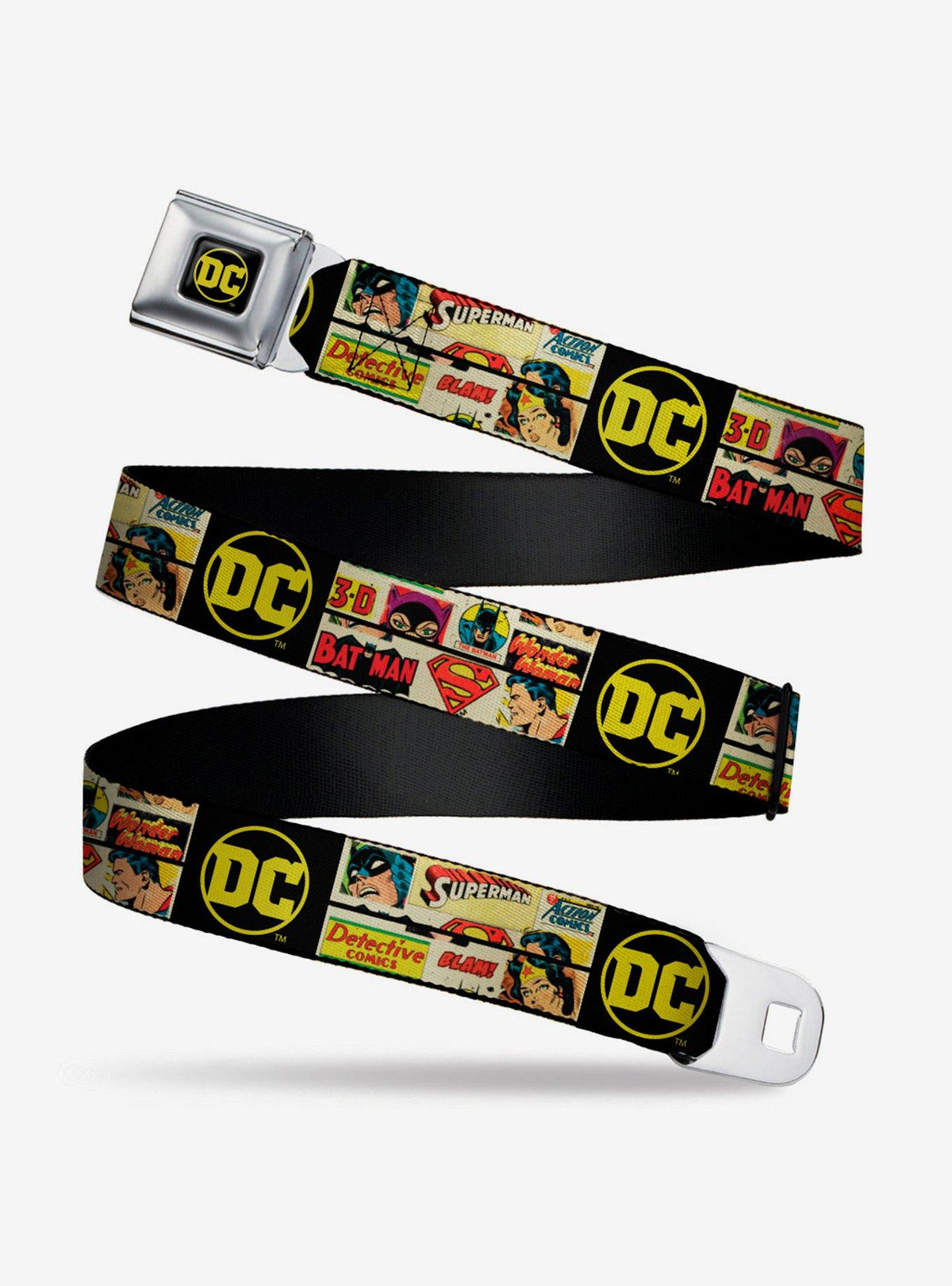 Cinturón ajustable DC Comics con logos vintage