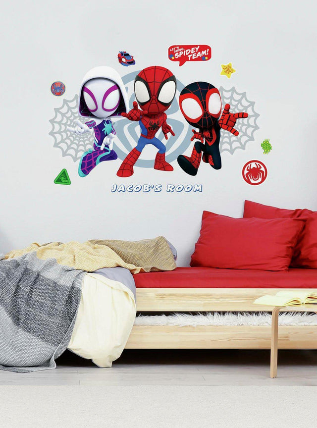 Adhesivo mural gigante de Spidey y sus amigos