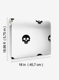 Papel mural autoadhesivo Disney Cruella Calaveras
