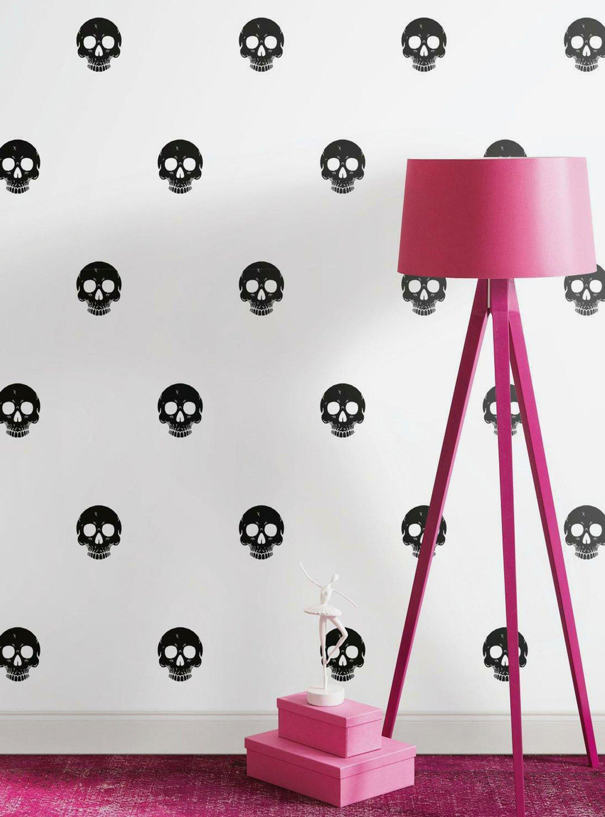 Papel mural autoadhesivo Disney Cruella Calaveras