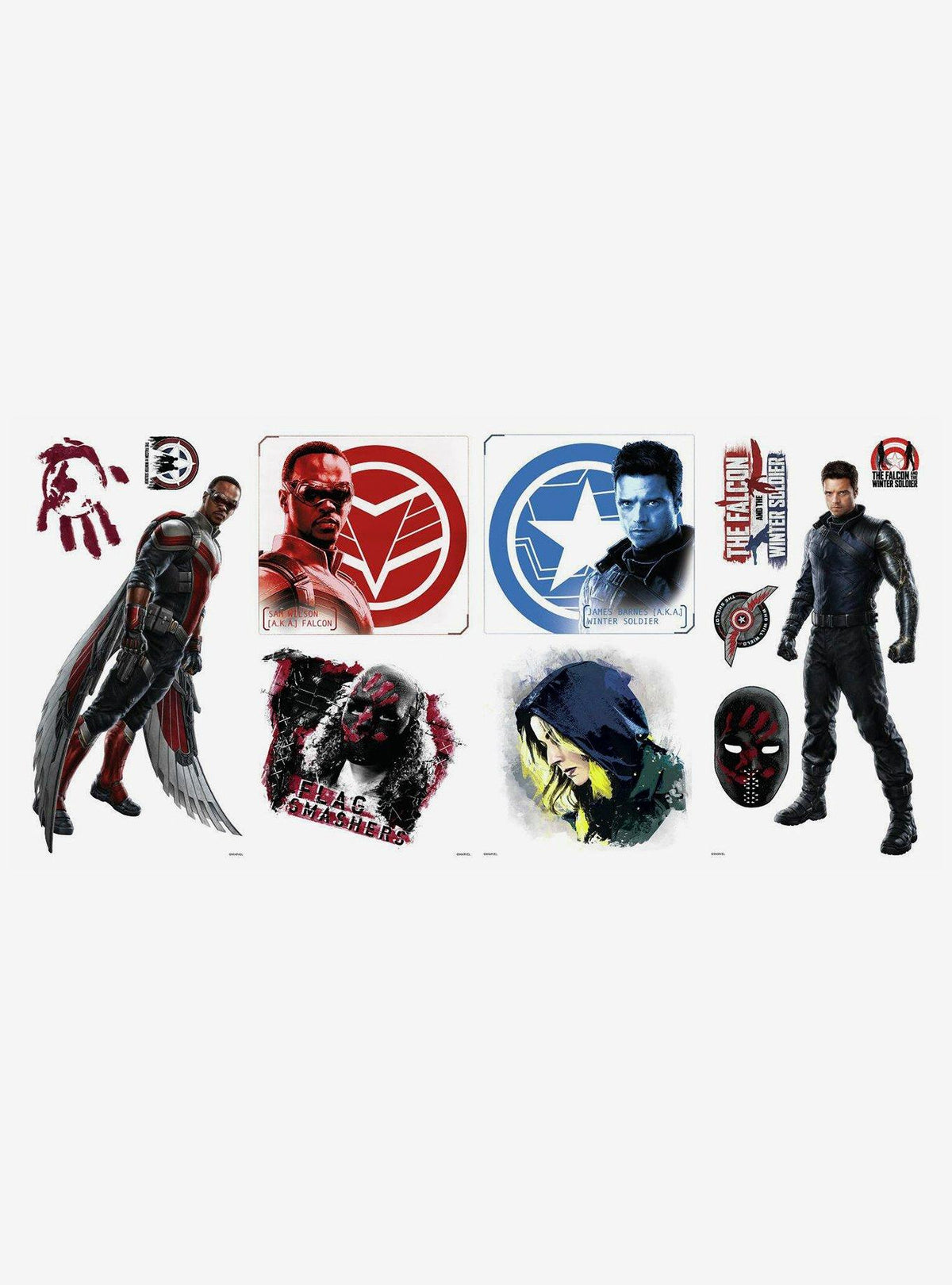 Adhesivos murales Falcon y Winter Soldier de Marvel