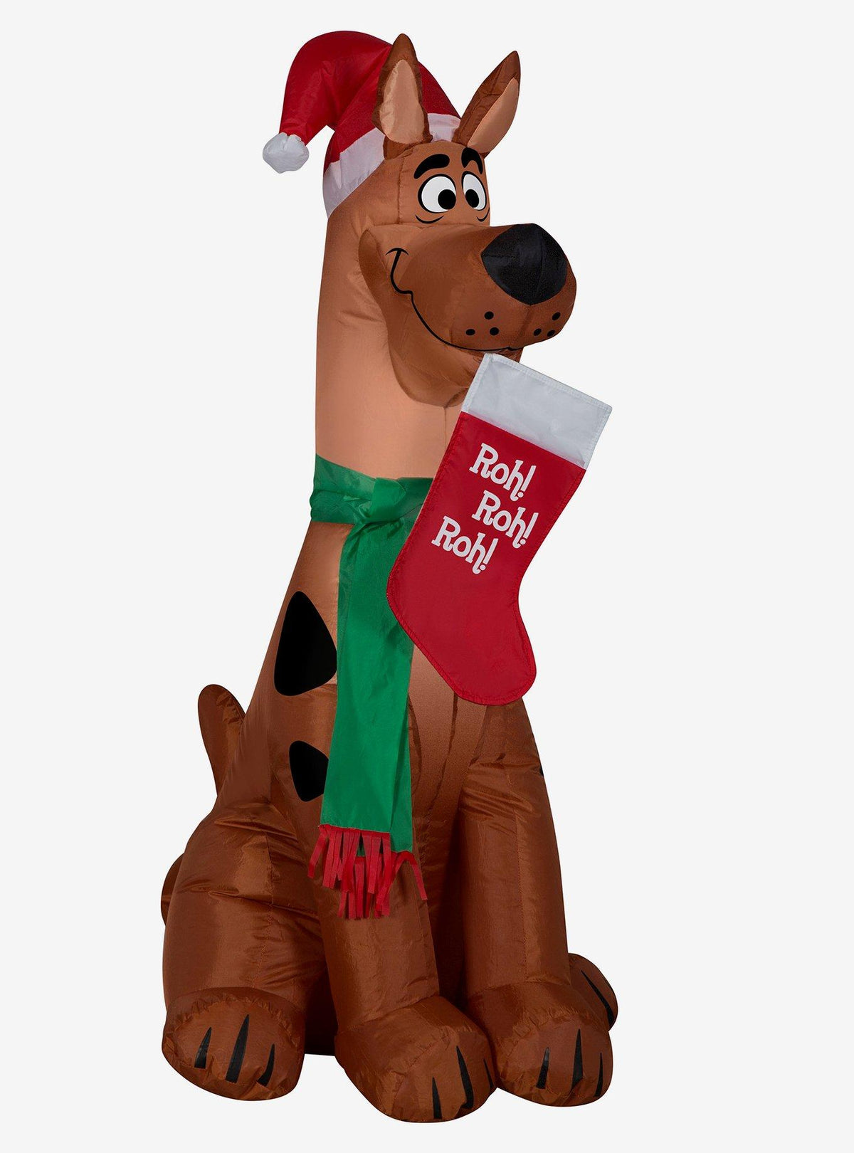 Inflable navideño de Scooby-Doo con gorro de Santa