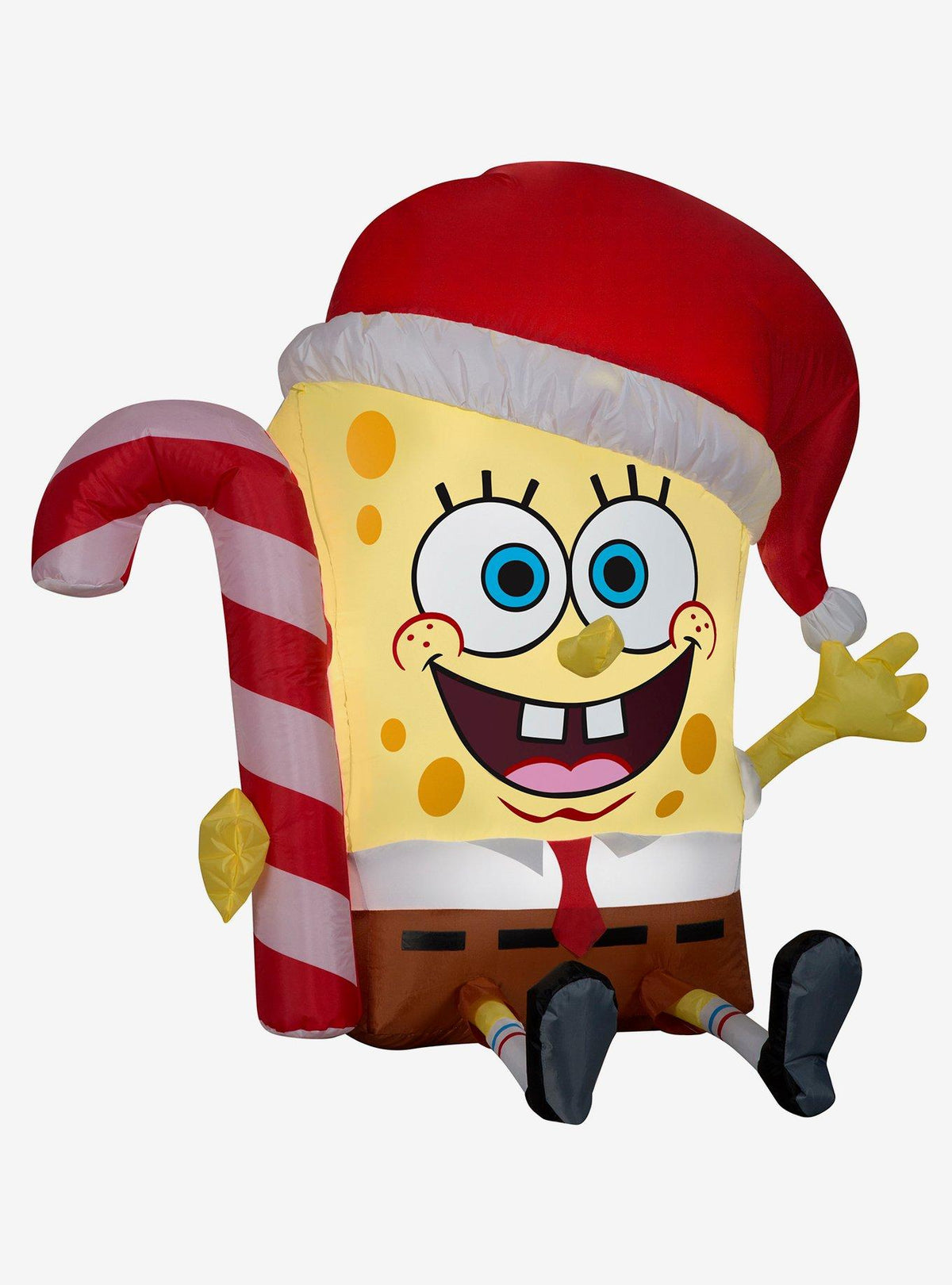 Adorno inflable de Bob Esponja con bastón de caramelo