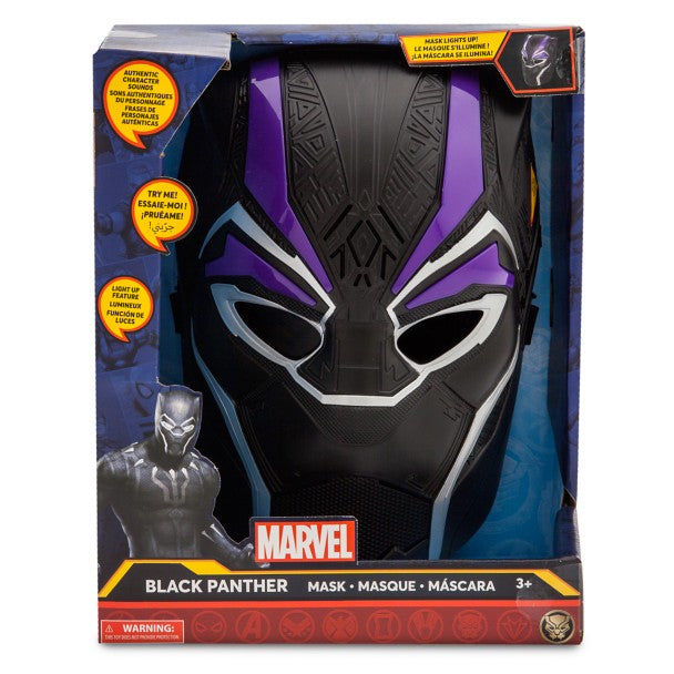 Máscara de Black Panther con luces y sonido para niños