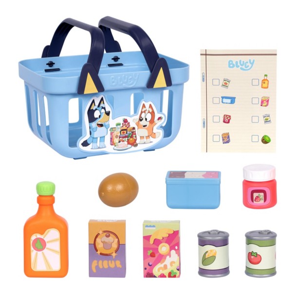 Set de juego de canasta de compras Bluey