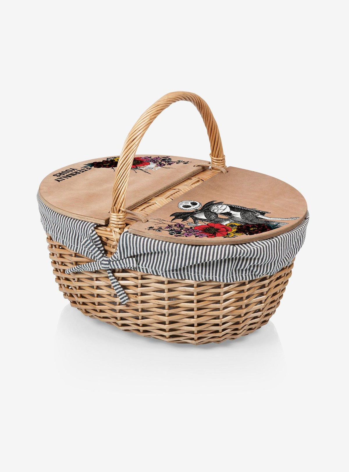 Canasto de picnic floral de Jack y Sally