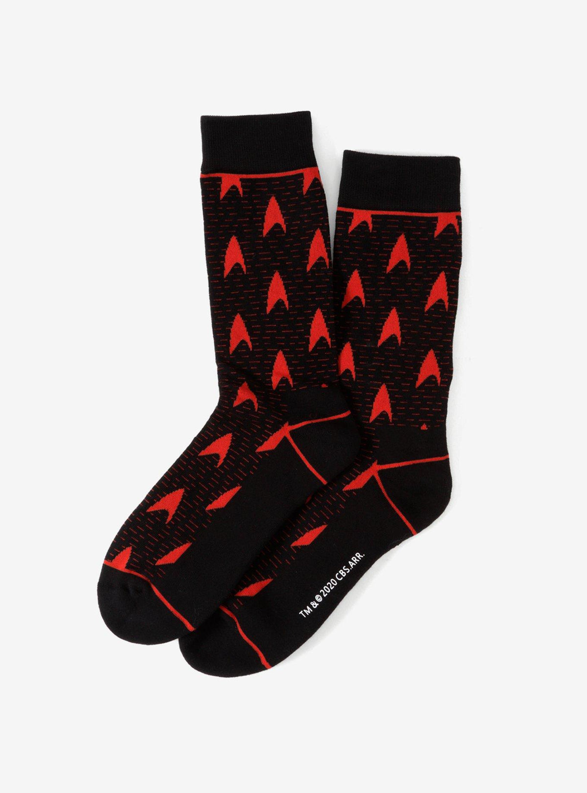 Calcetines negros con escudos delta rojos de Star Trek