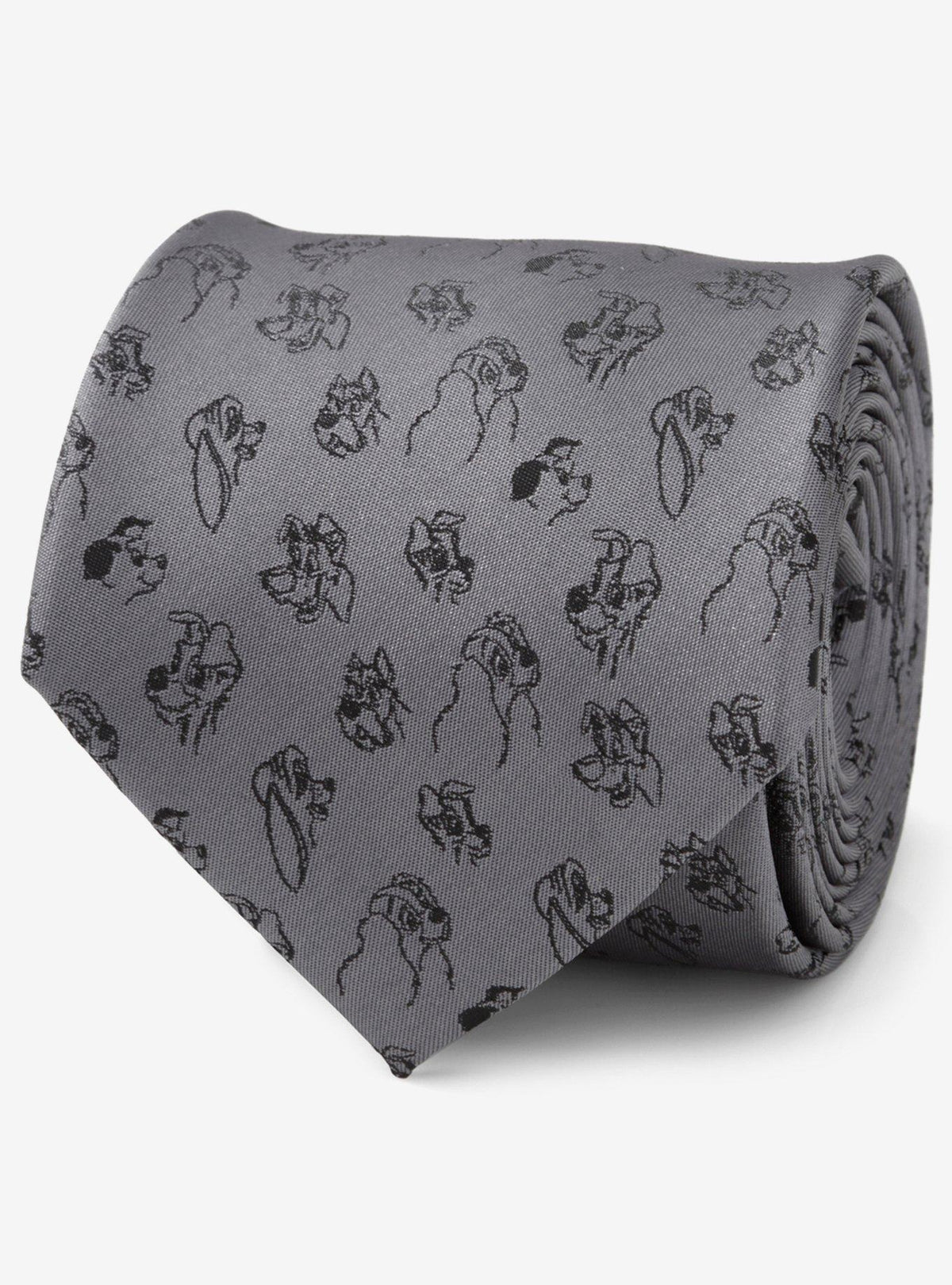 Corbata gris de Disney con diseño de Lady and the Tramp