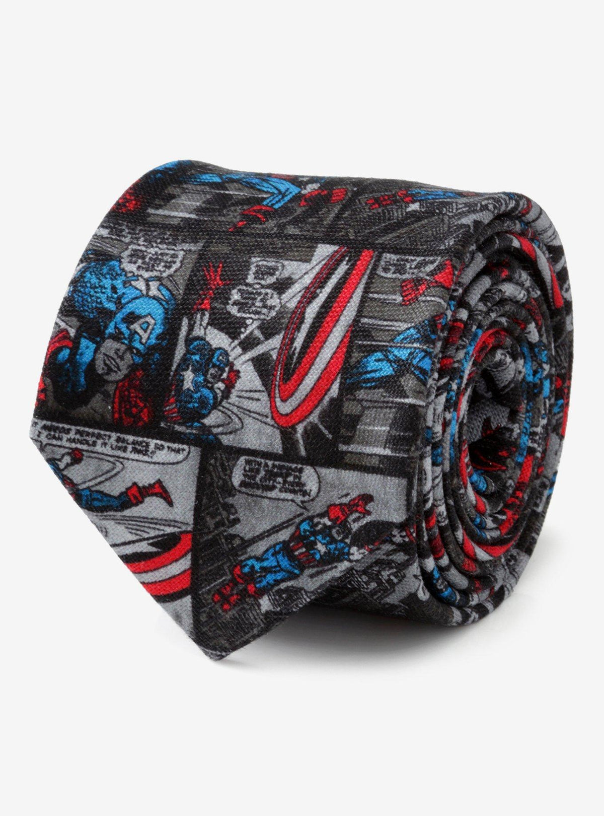 Corbata gris de cómics de Captain America