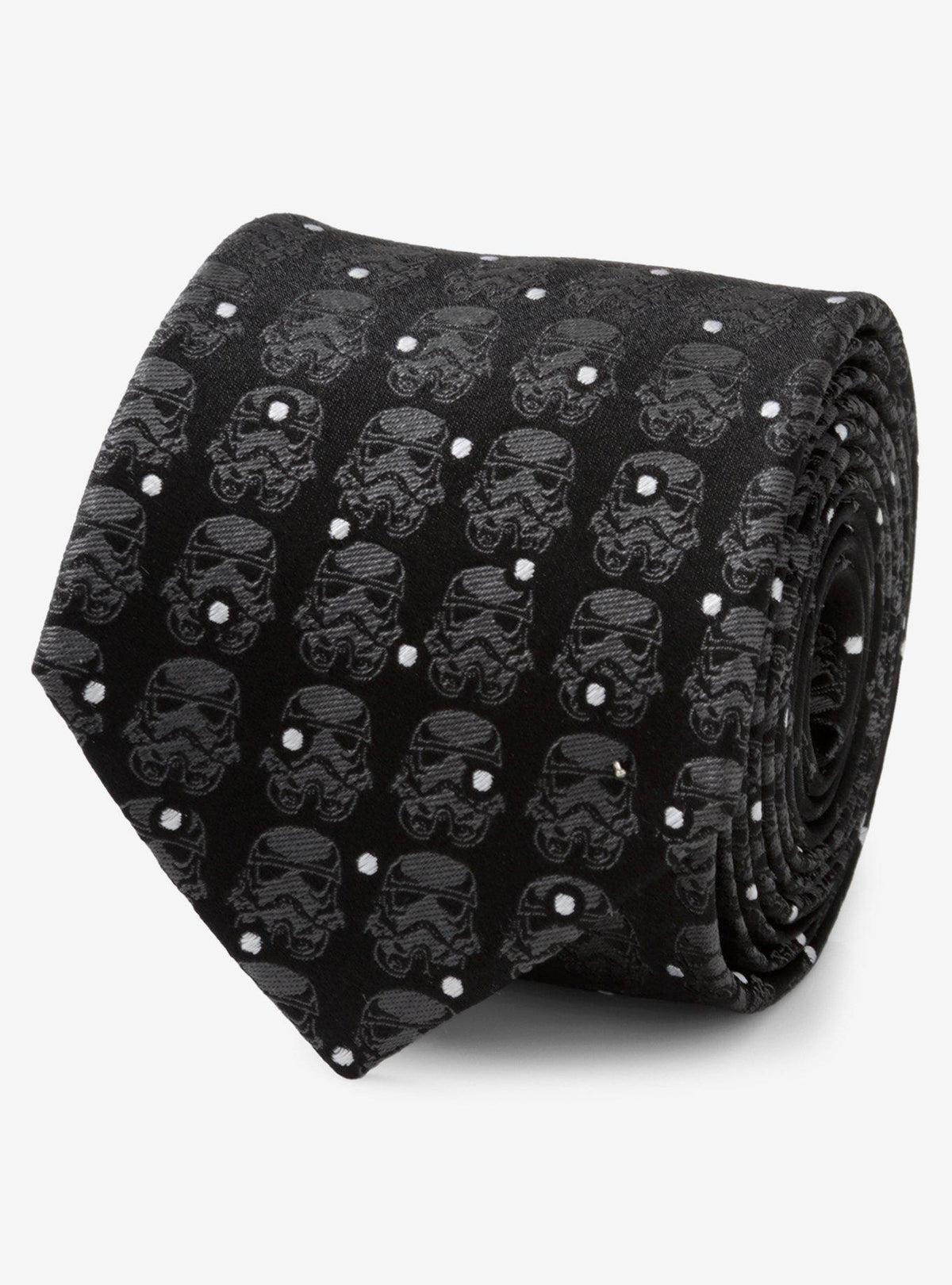 Corbata negra de Star Wars con puntos Stormtrooper