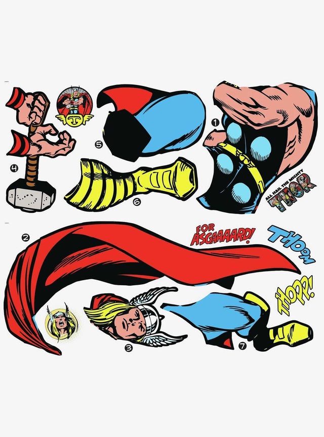 Adhesivos murales gigantes de Thor de Marvel