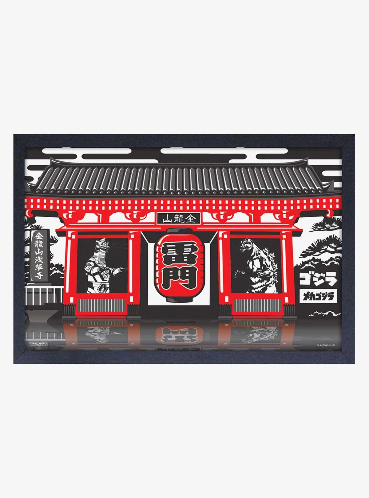 Cuadro enmarcado Godzilla Dojo