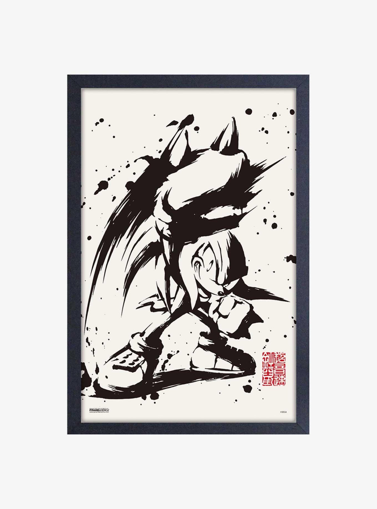 Cuadro enmarcado Inked de Knuckles - Sonic the Hedgehog