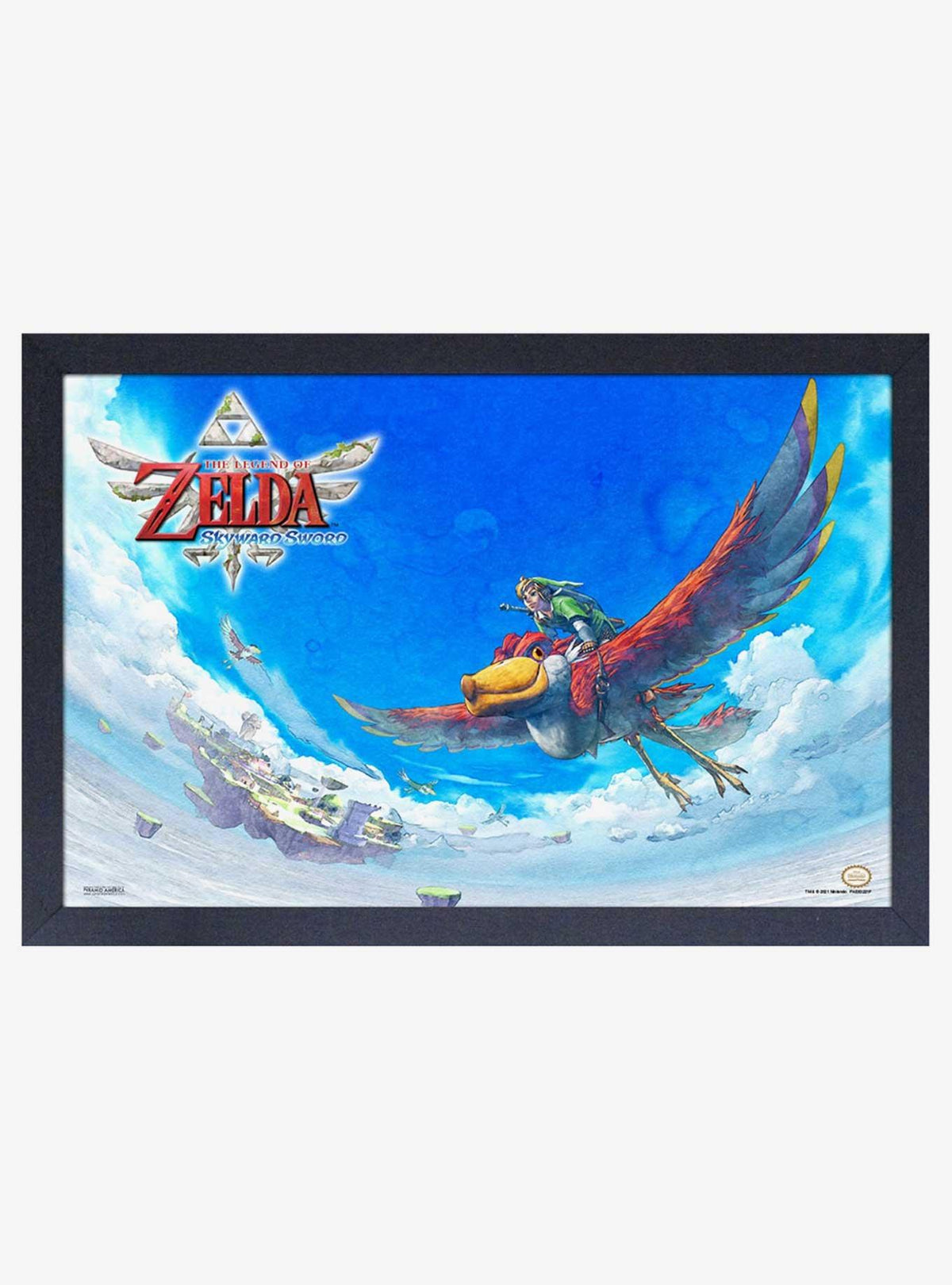 Cuadro enmarcado de Zelda: Skyward Sword y Loftwing Carmesí