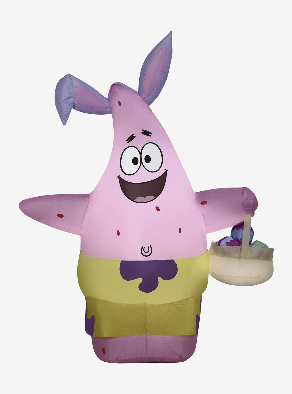 Patrick inflable con traje de conejo para Pascua