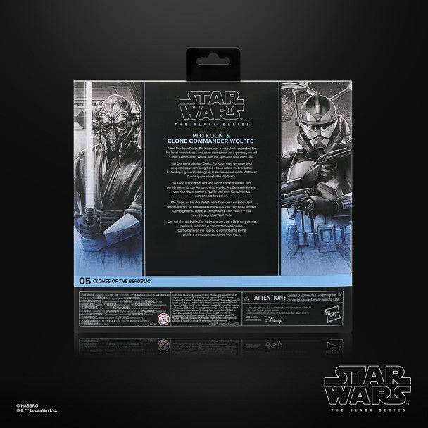 Set de figuras de acción Plo Koon y comandante Wolffe