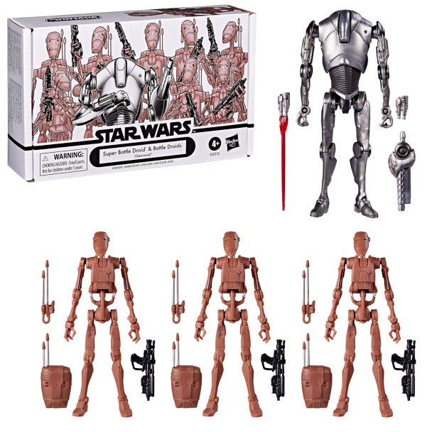 Star Wars: figuras Super Battle Droid y Battle Droids