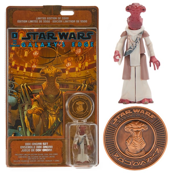 Figura de acción Dok-Ondar con cómic y moneda