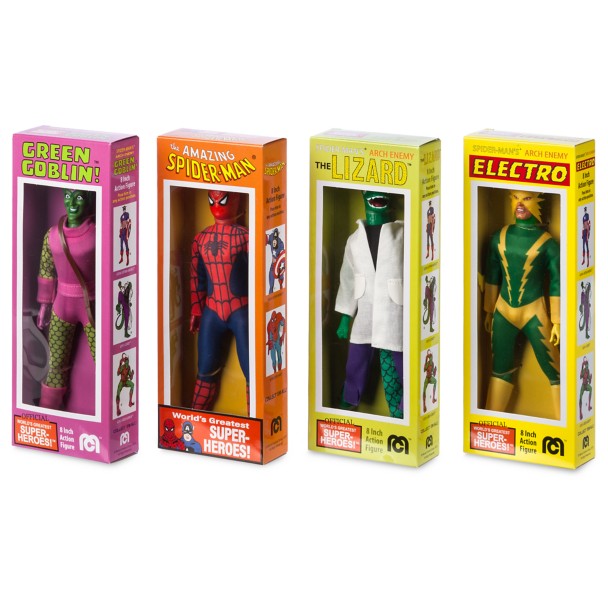 Set de figuras de acción Spider-Man Mego de 20,3 cm