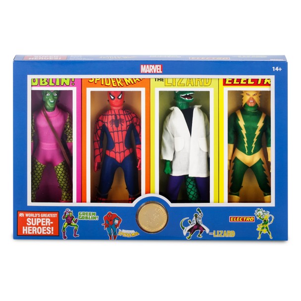 Set de figuras de acción Spider-Man Mego de 20,3 cm