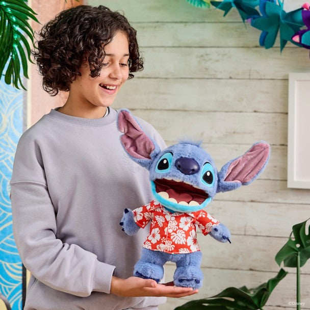 Peluche Stitch hawaiano Chatty Deluxe de 33 cm