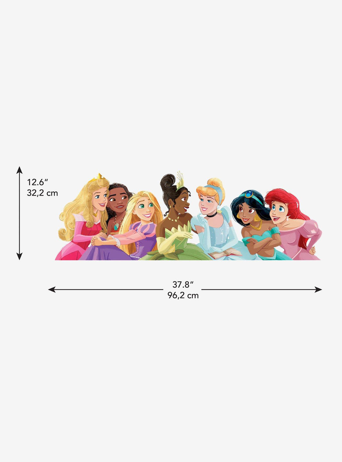 Adhesivo mural gigante de Princesas Disney con alfabeto