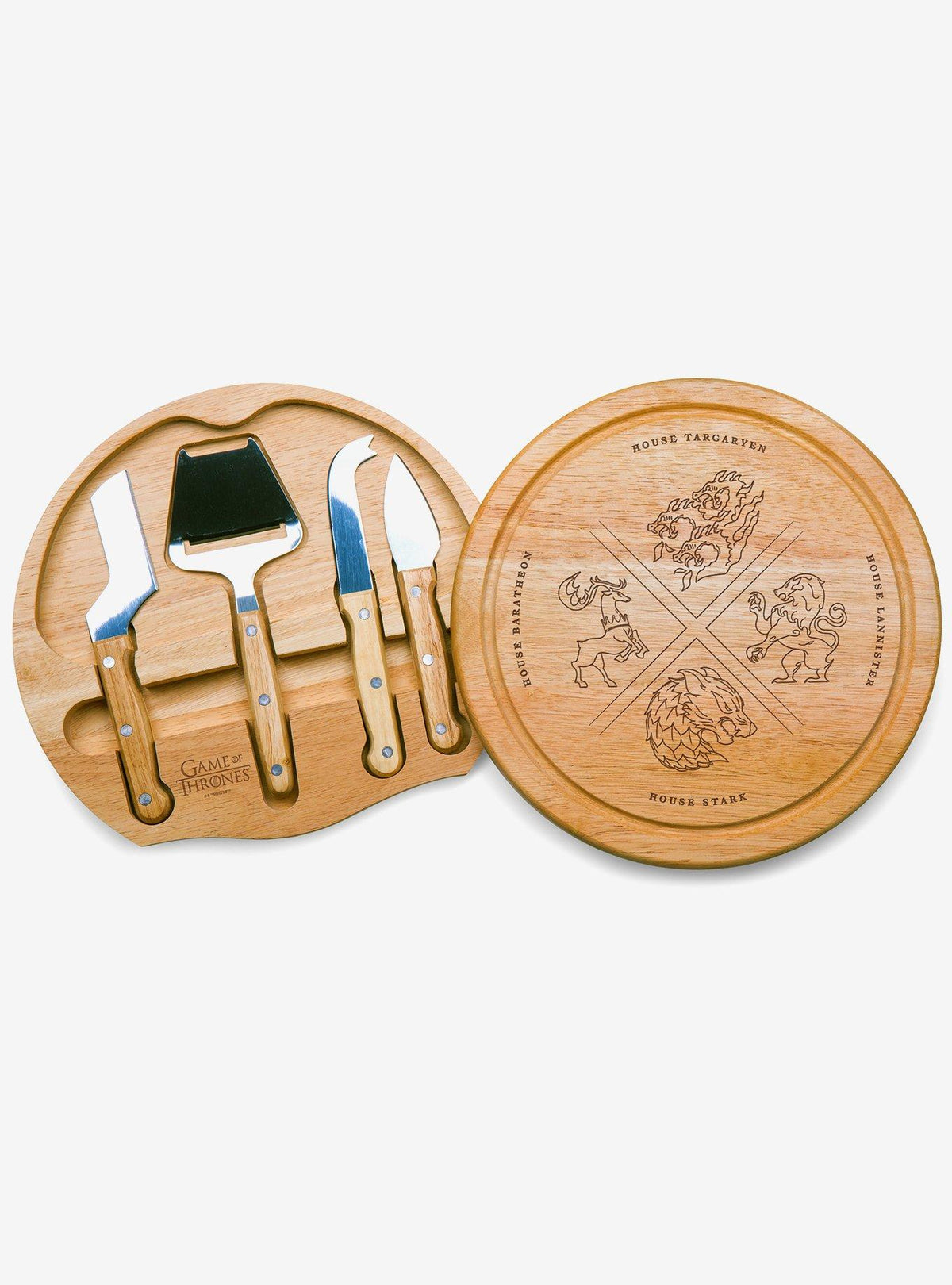 Tabla para quesos Game of Thrones con utensilios
