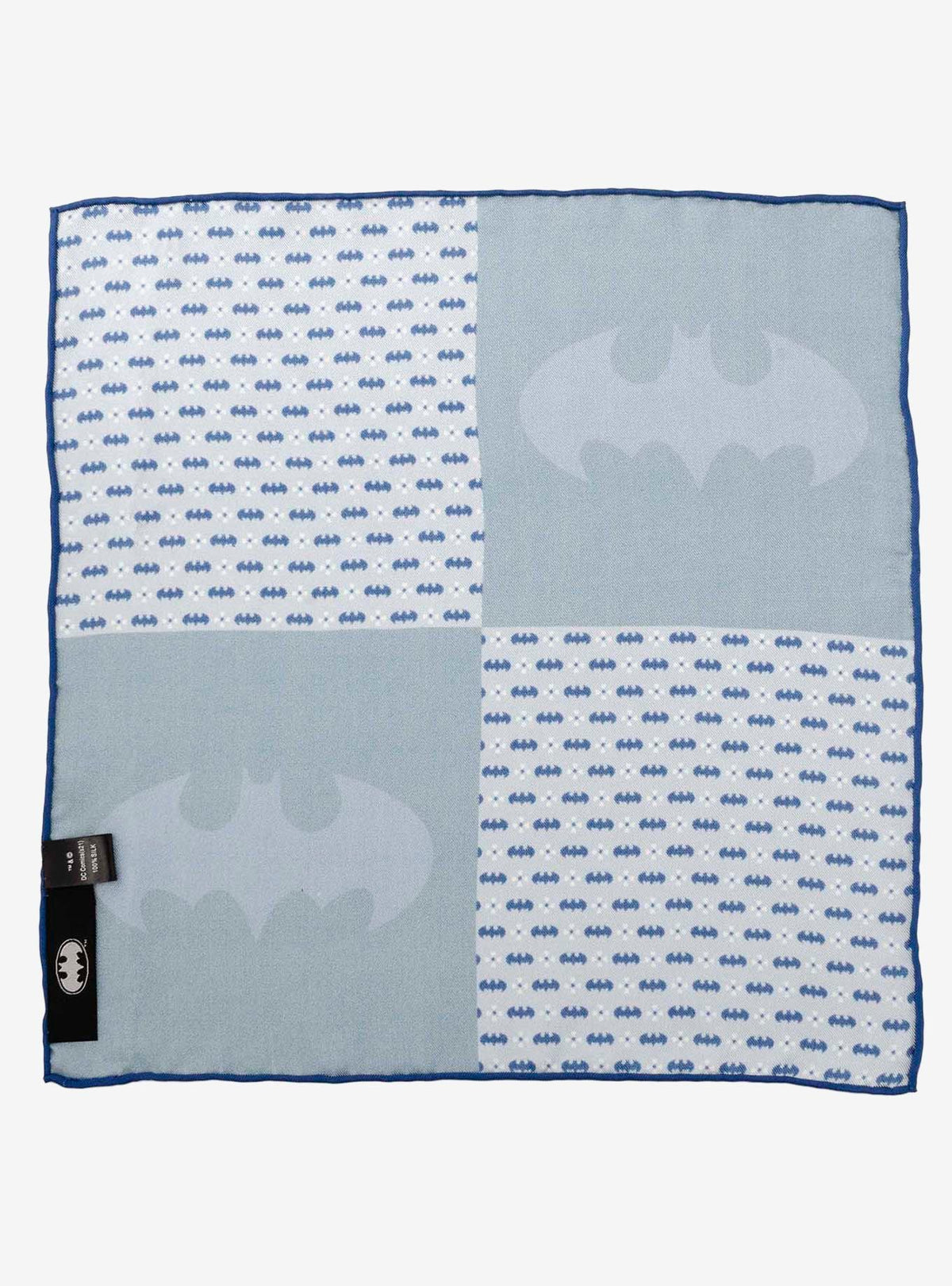 Pañuelo de bolsillo azul con motivos de Batman