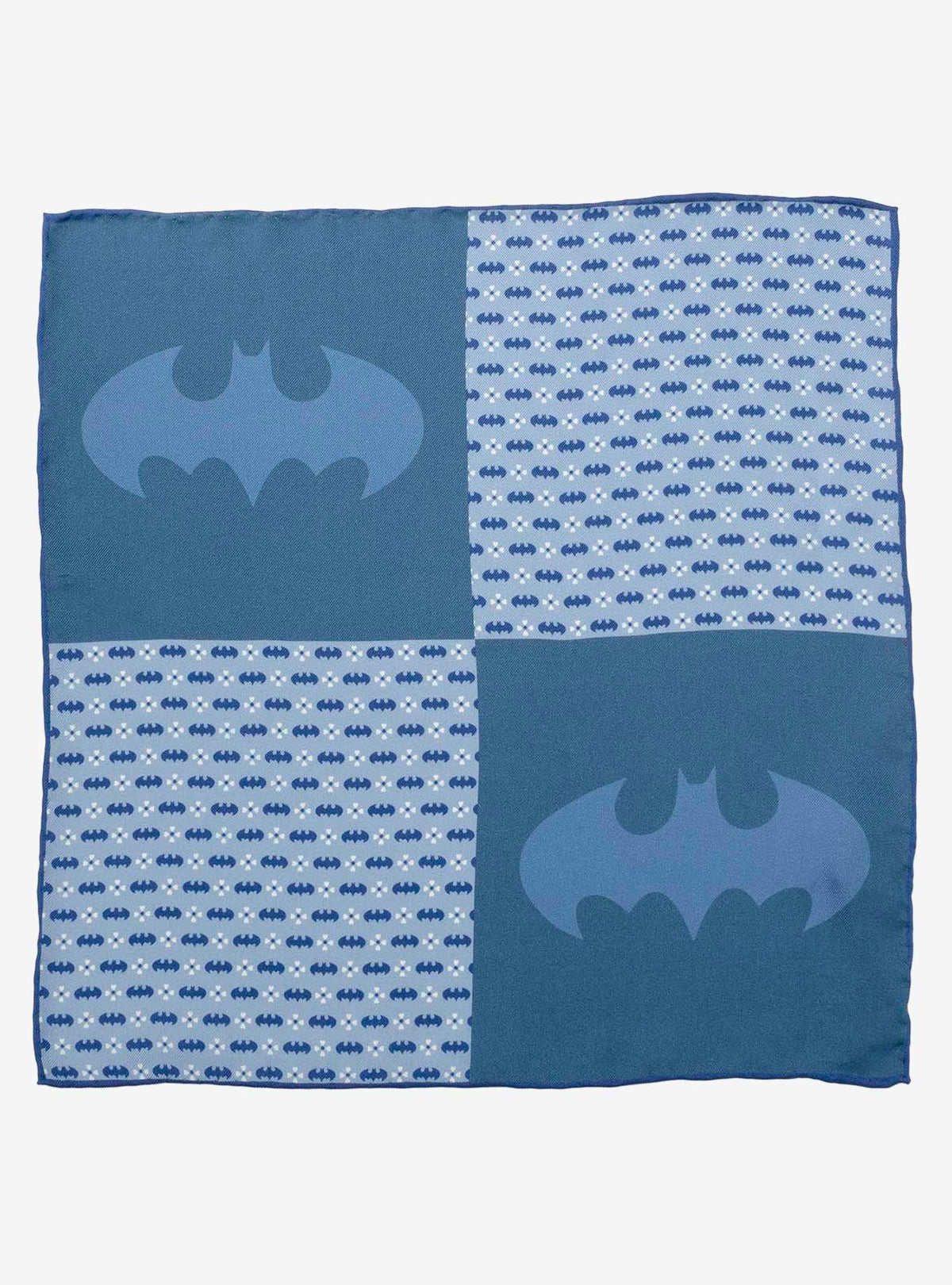 Pañuelo de bolsillo azul con motivos de Batman