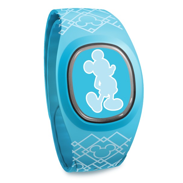 MagicBand+ azul con silueta de Mickey Mouse