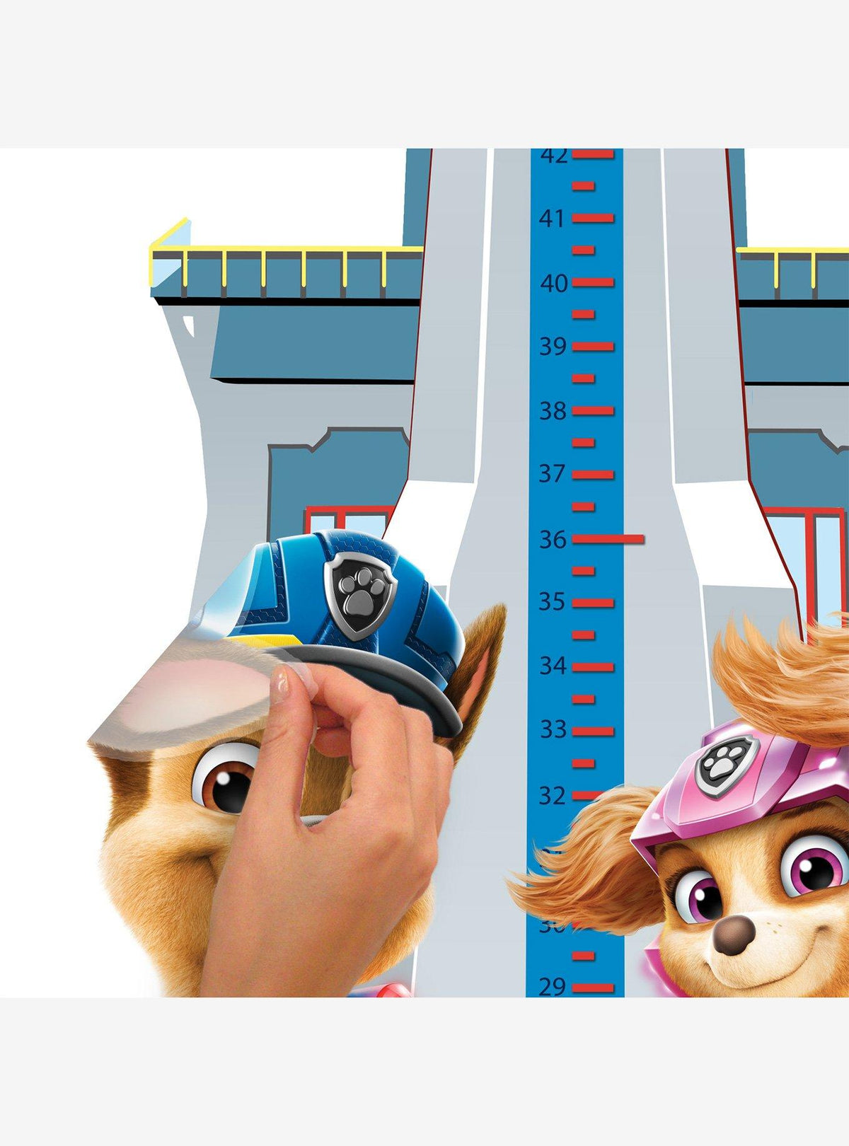 Adhesivos murales medidor de crecimiento Paw Patrol