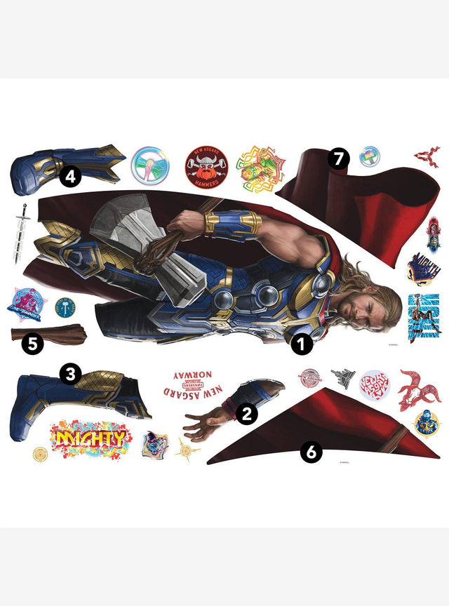 Adhesivos murales gigantes Thor: Love & Thunder