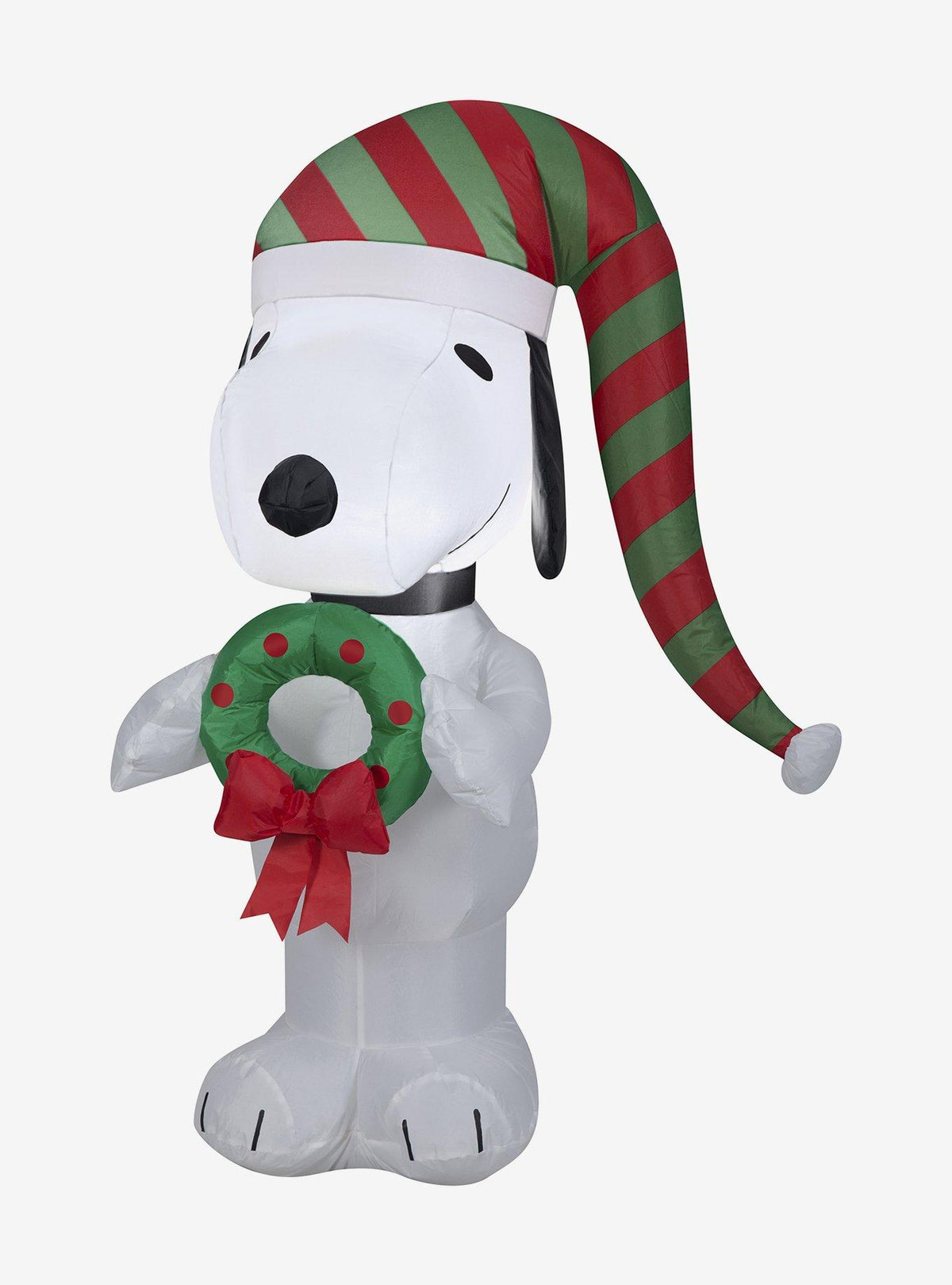 Snoopy inflable con corona navideña