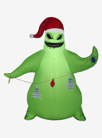 Oogie Boogie inflable con gorro de Santa y luces