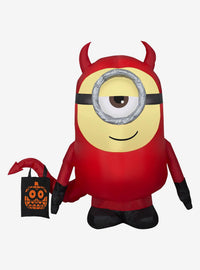 Inflable de Stuart con disfraz de diablo