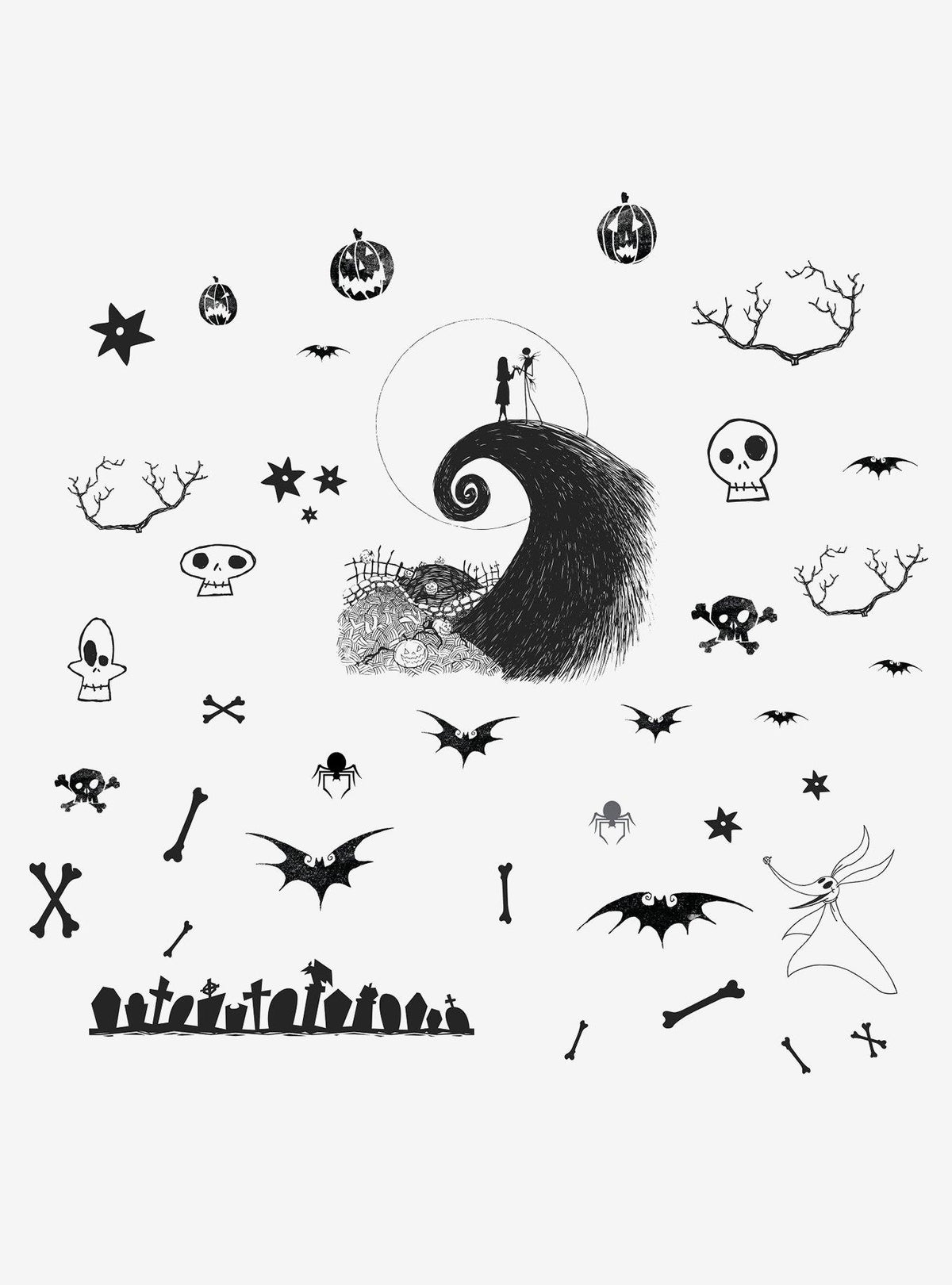 Adhesivos murales de Jack y Sally - The Nightmare Before Christmas