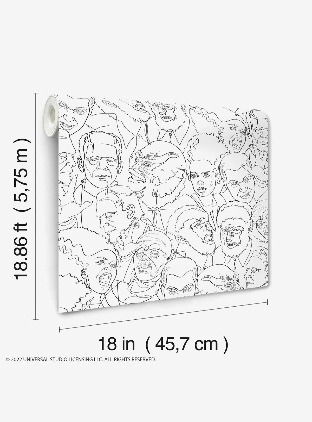 Papel mural autoadhesivo Universal Monsters clásico
