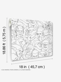 Papel mural autoadhesivo Universal Monsters clásico