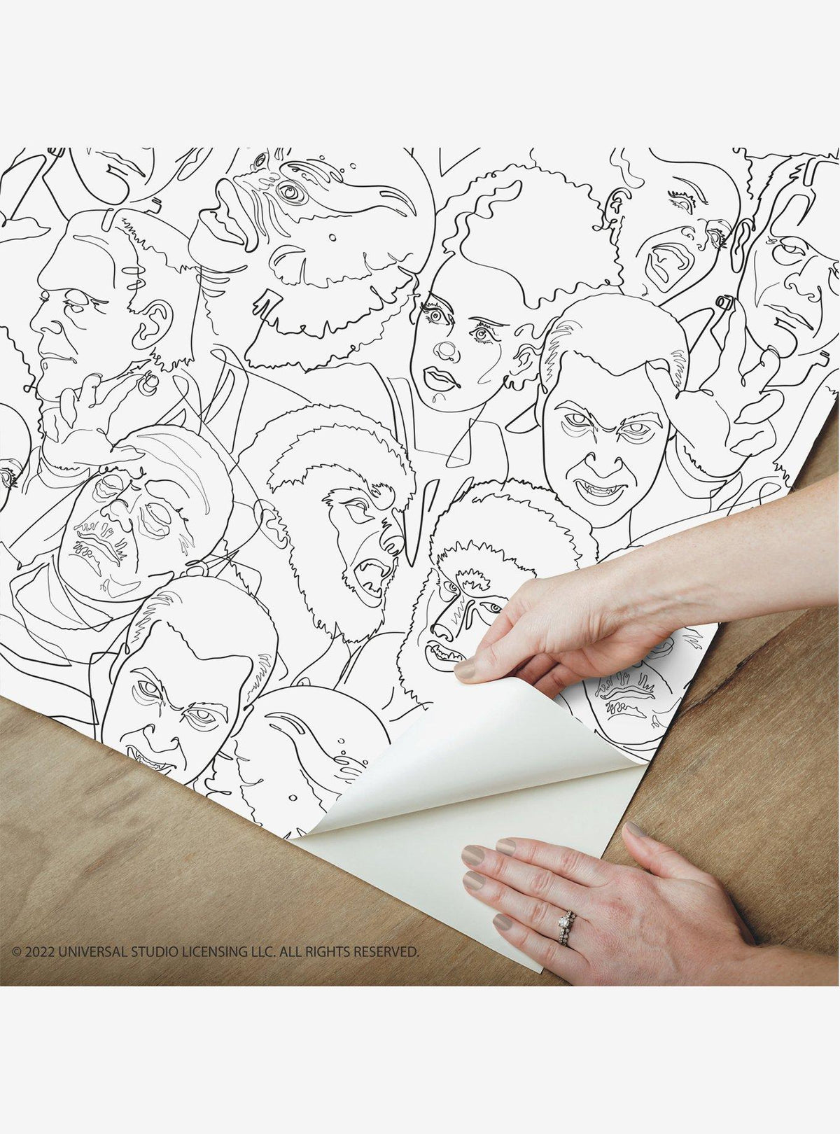 Papel mural autoadhesivo Universal Monsters clásico
