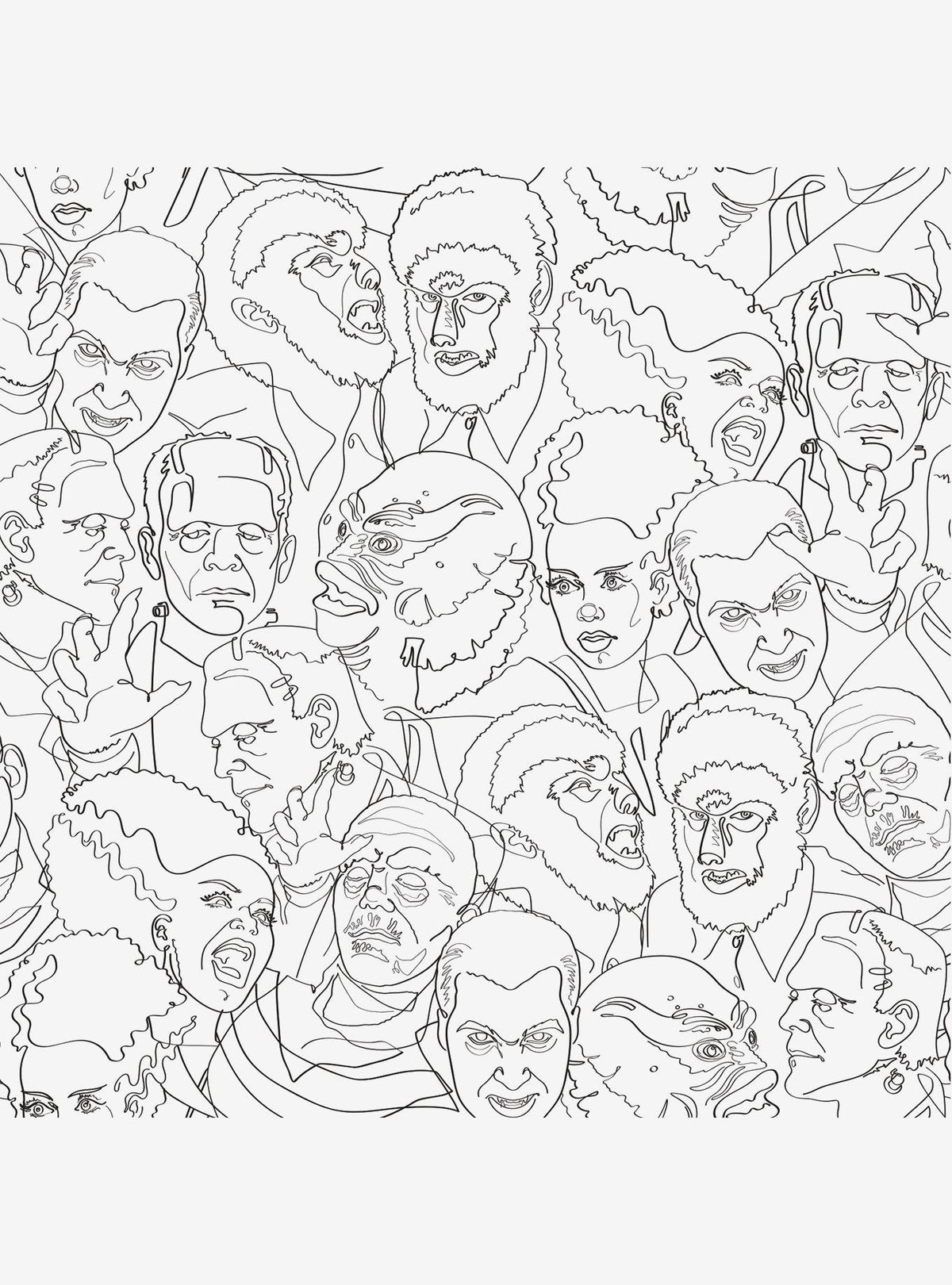 Papel mural autoadhesivo Universal Monsters clásico