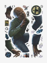 Calcomanías murales Universal Monsters: El Hombre Lobo